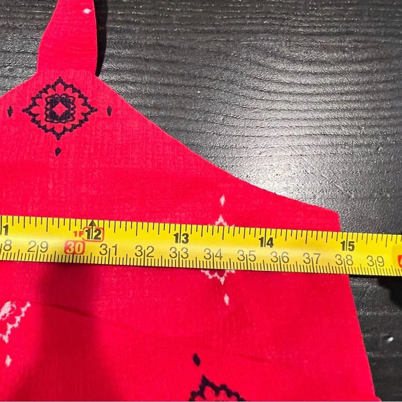 Rewind Red Sleeveless‎ Batik Smocked Mini Dress - Picture 7 of 8